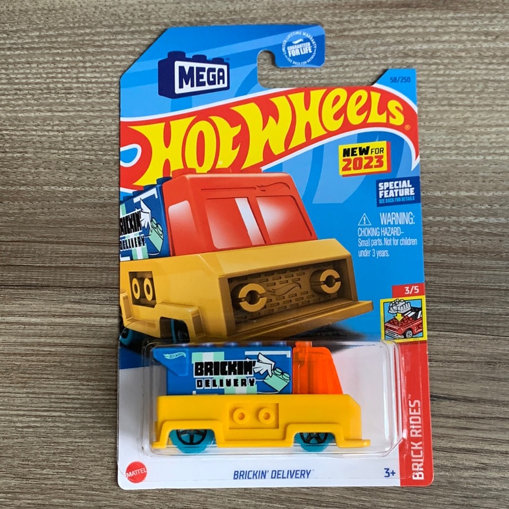 Hot Wheels Truck Brickin Delivery Van Mega Brick Rides Hotwheels New 2023 Model